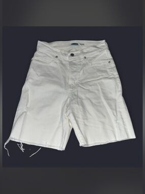 Women’s White Denim Shorts - Classic High-Rise